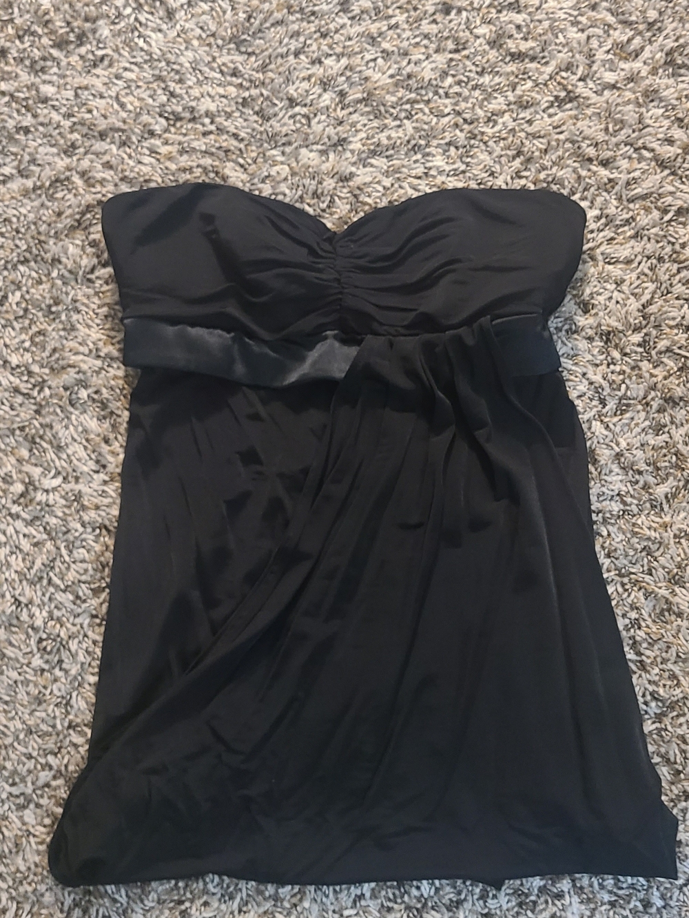 🖤 Vintage bebe Black Strapless Draped Sweetheart Top 🖤